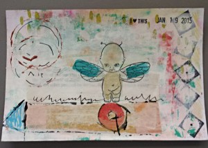 collaged postcards