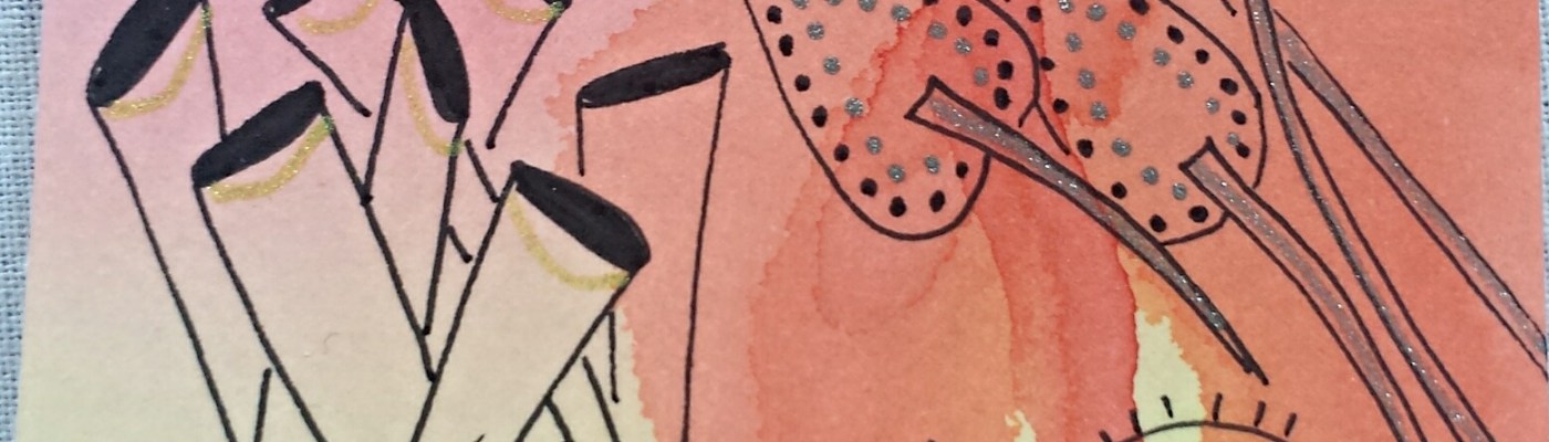 watercolor and zentangle