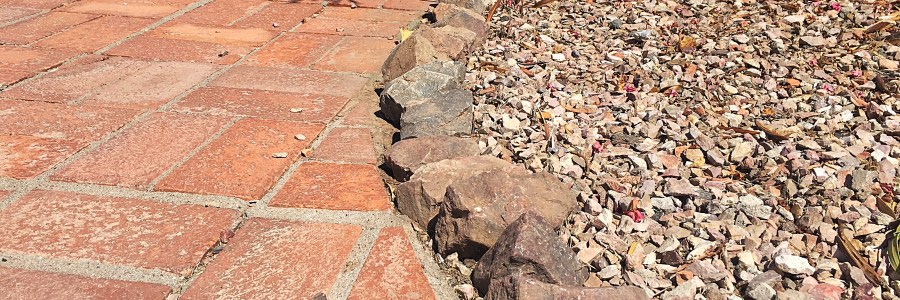 Landscaping with rocks