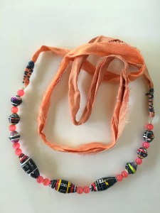 Paper bead necklace