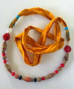 Paper bead necklace