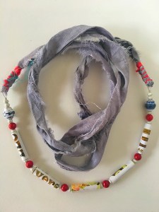 Paper bead necklace