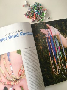 Paper bead necklace