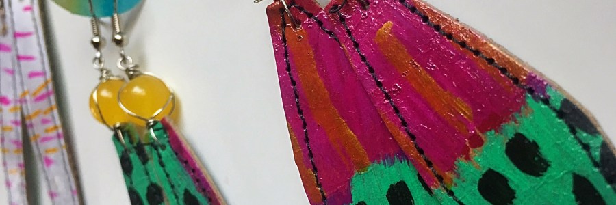 Jewelry out of toilet paper tubes