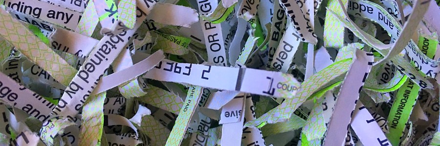 Shredded paper bowls