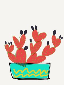 Digital cactus illustration