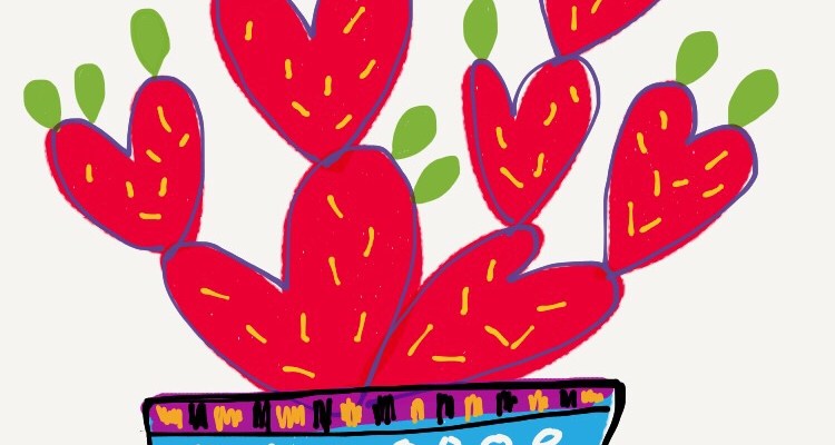 Digital cactus illustration
