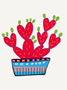 Digital cactus illustration