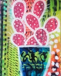 cactus in my art journal