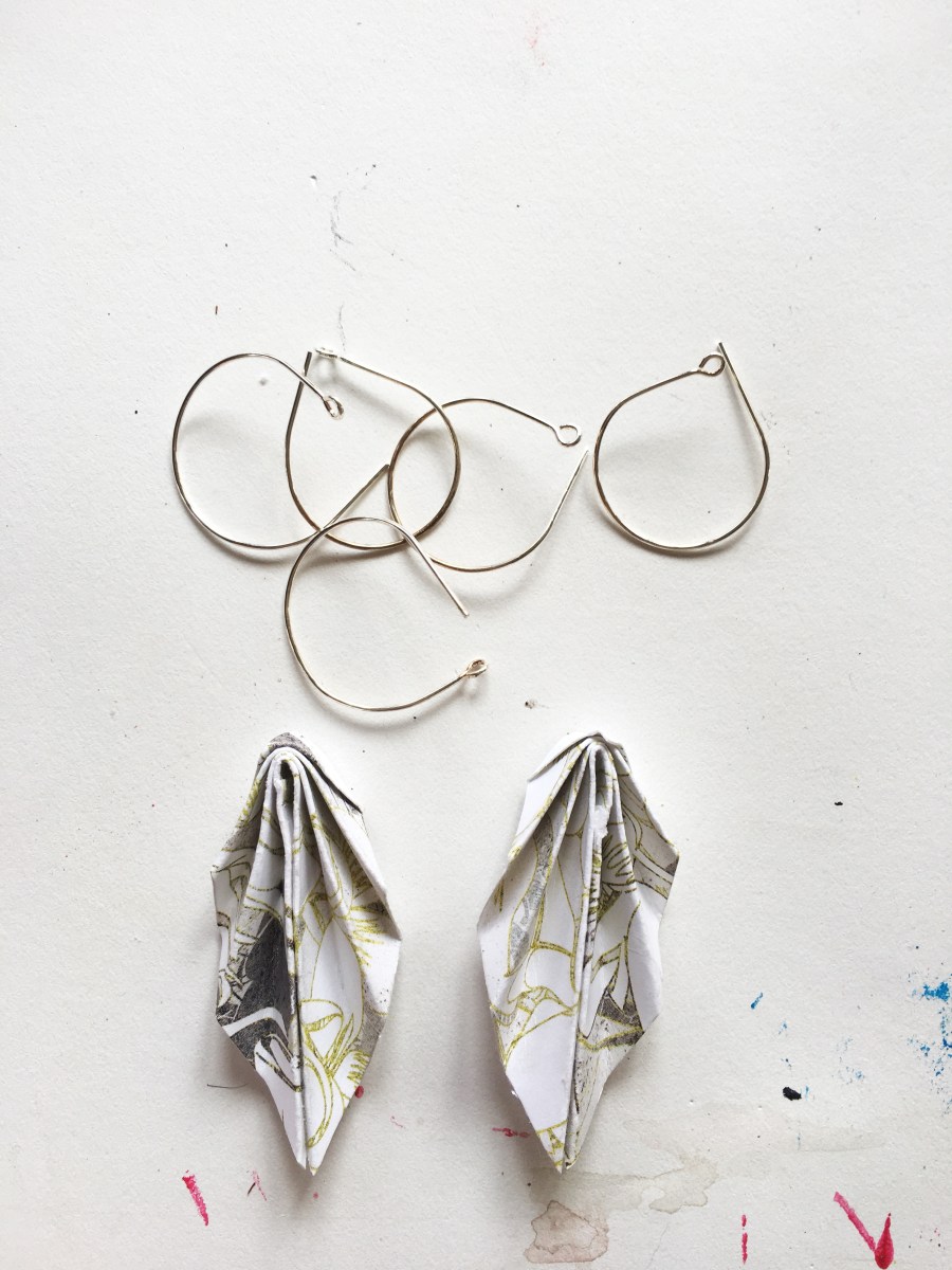 Origami earrings
