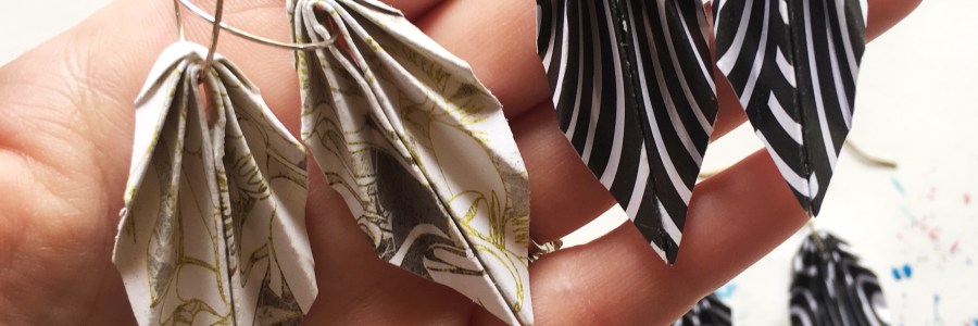 Origami earrings