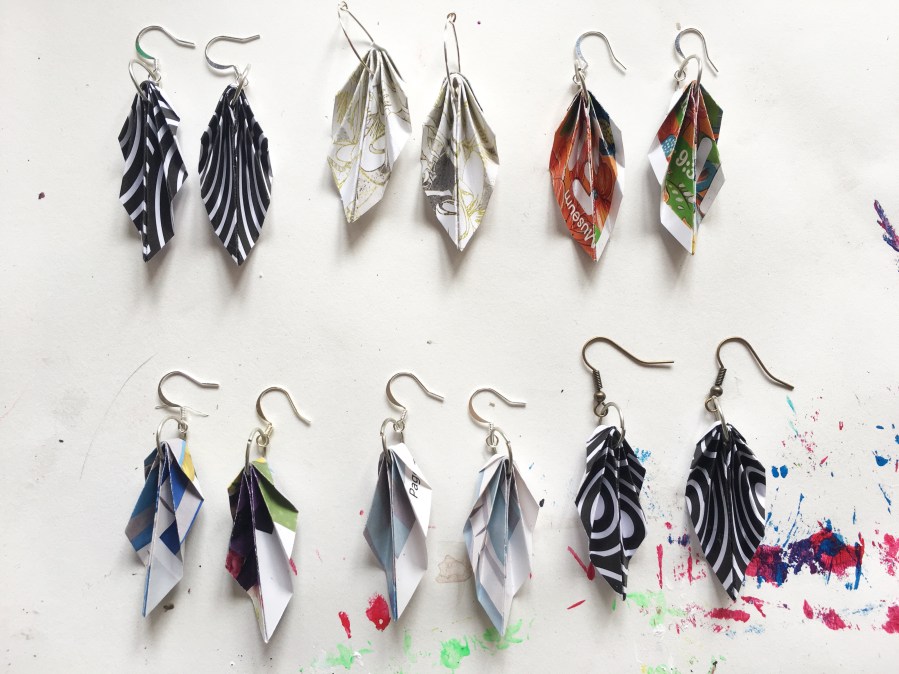Origami earrings