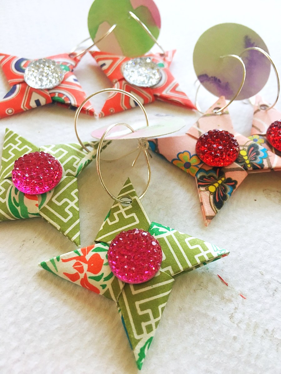 Origami earrings 4