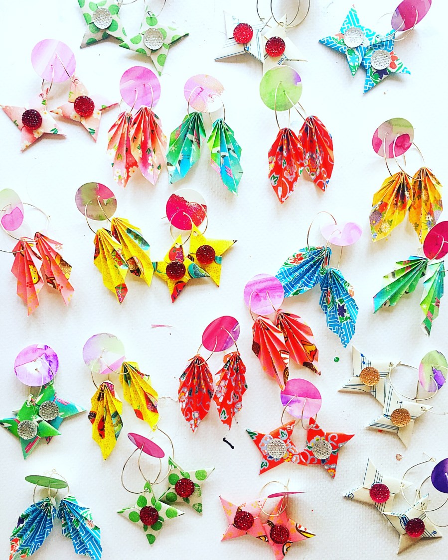 Origami earrings 5