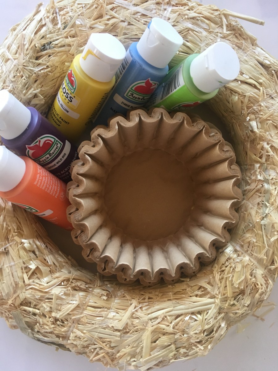 Coffee filter wreath supplies