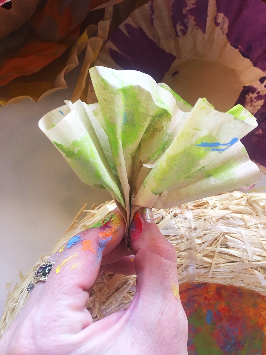 Coffee filter wreath2