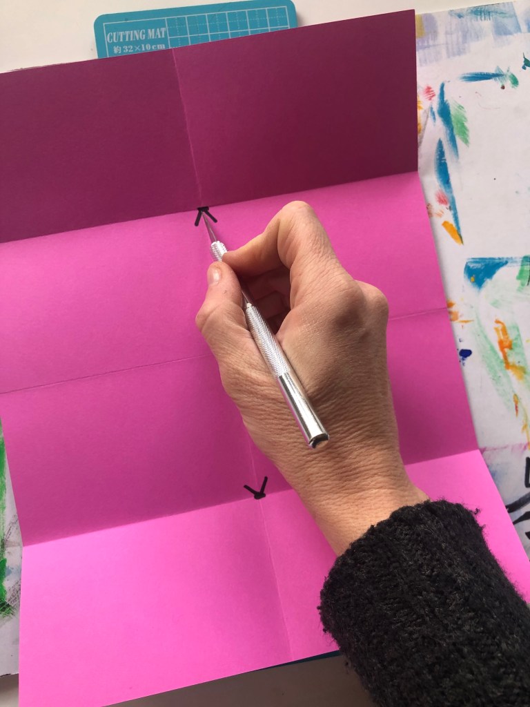 One page folded journal