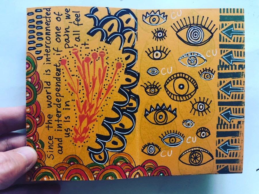 One page folded journal